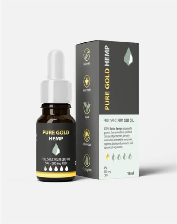 5% Pure Gold Hemp CBD olaj 10ml