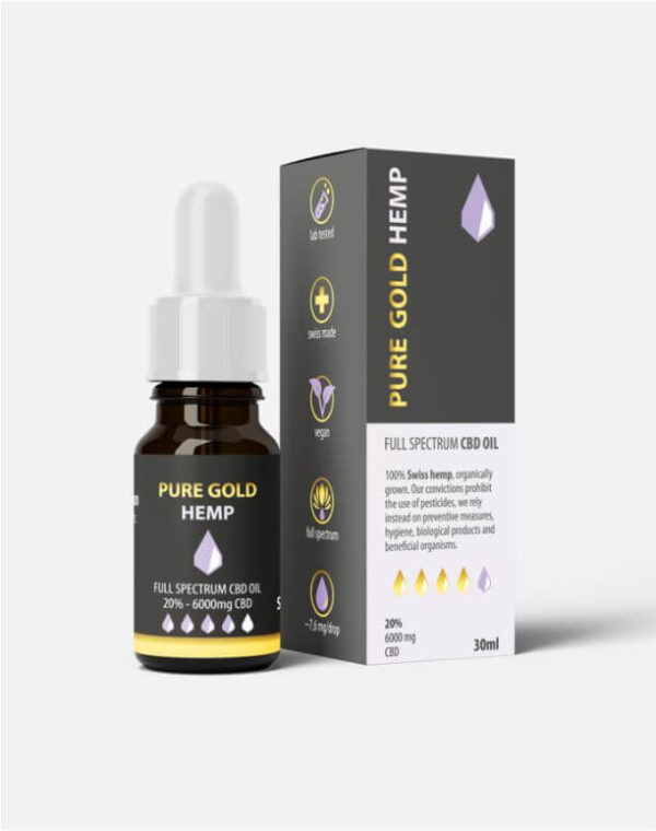 20% Pure Gold Hemp CBD olaj 30ml