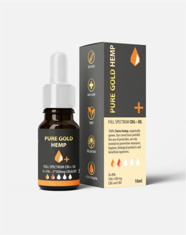 5+5% Pure Gold Hemp CBG+ olaj 10ml